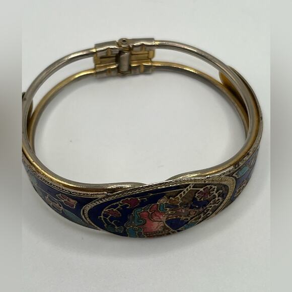 Cloisonné snap unicorn bracelet - Picture 5 of 6